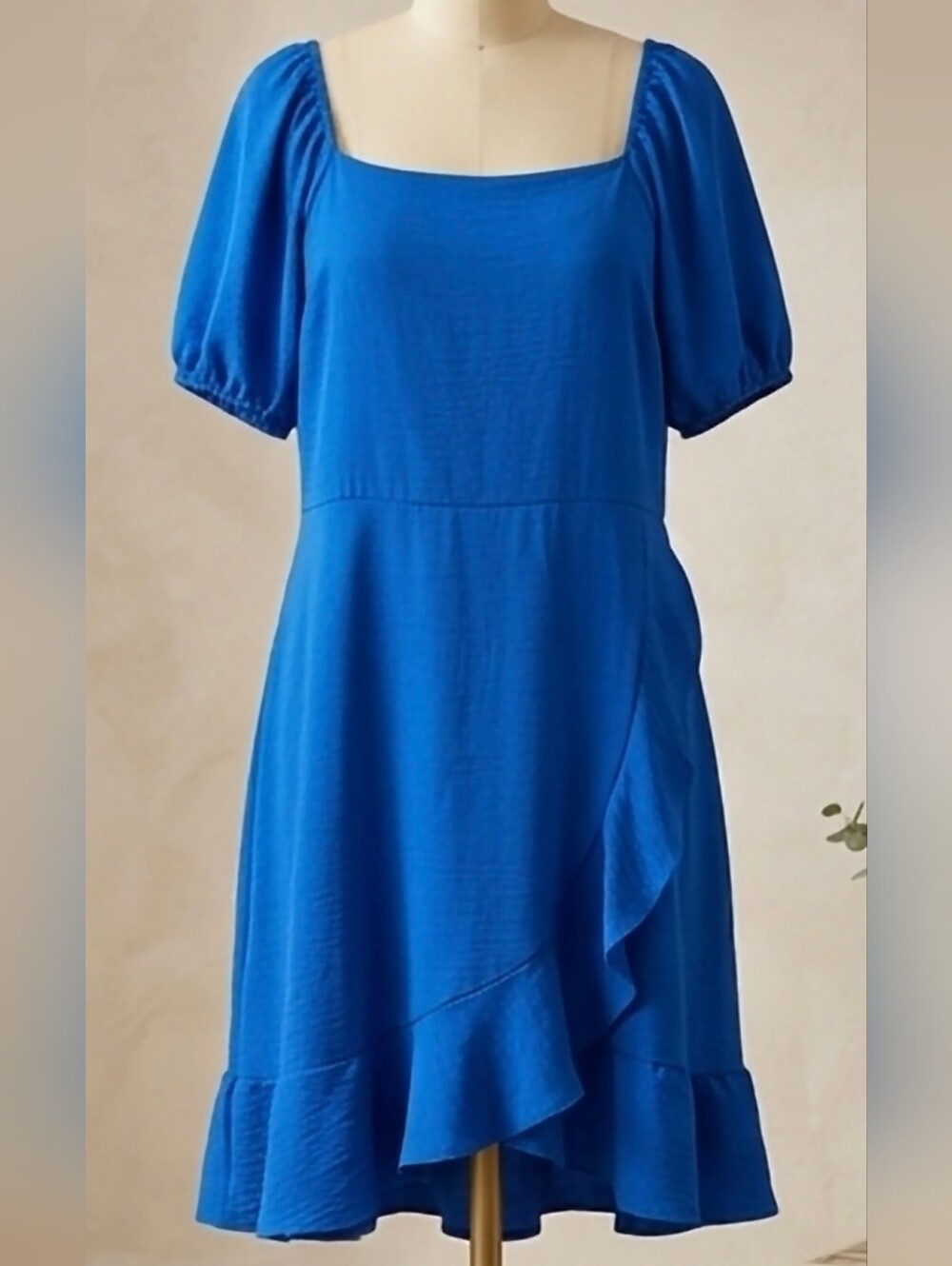 Derek Heart Vibrant Blue Midi Dress